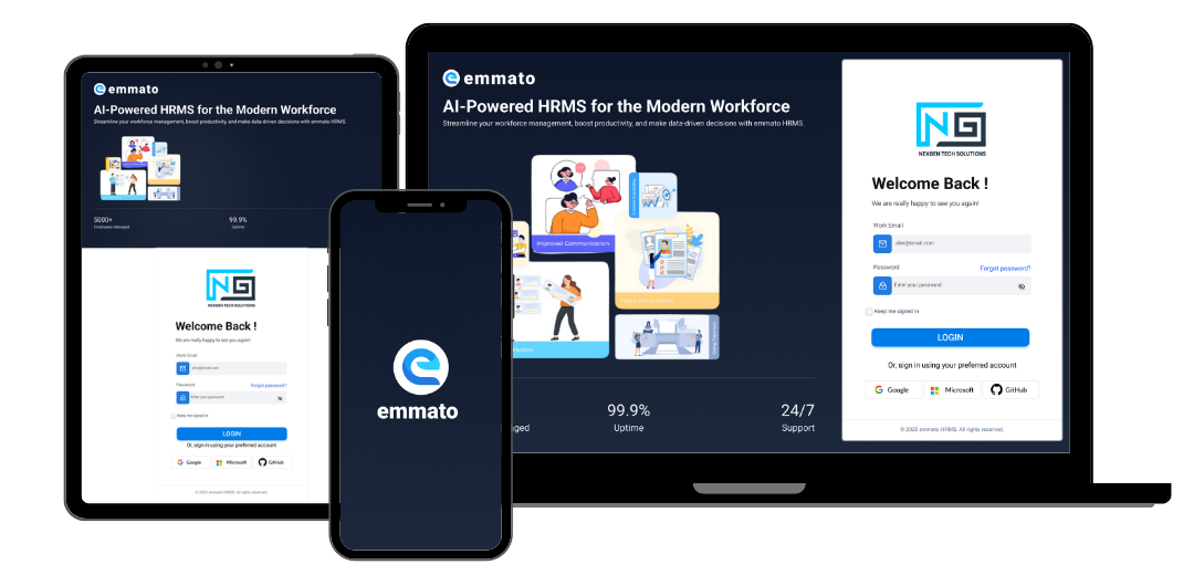 Emmato on desktop, tablet, and mobile